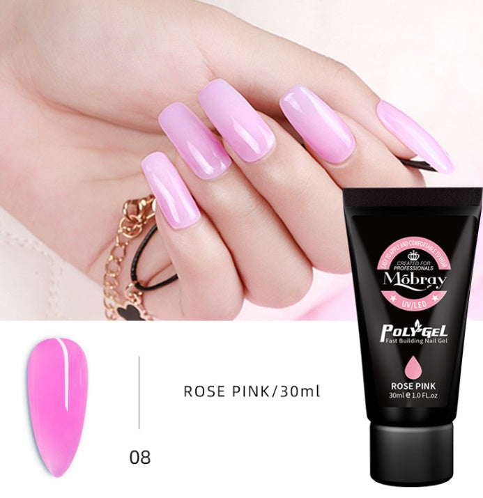 JMT-989194 Nail Extension Gel Kit with Mouse Lamp, Primer, Sealing Layer, and Cleaning Solution - Multiple Colors Available