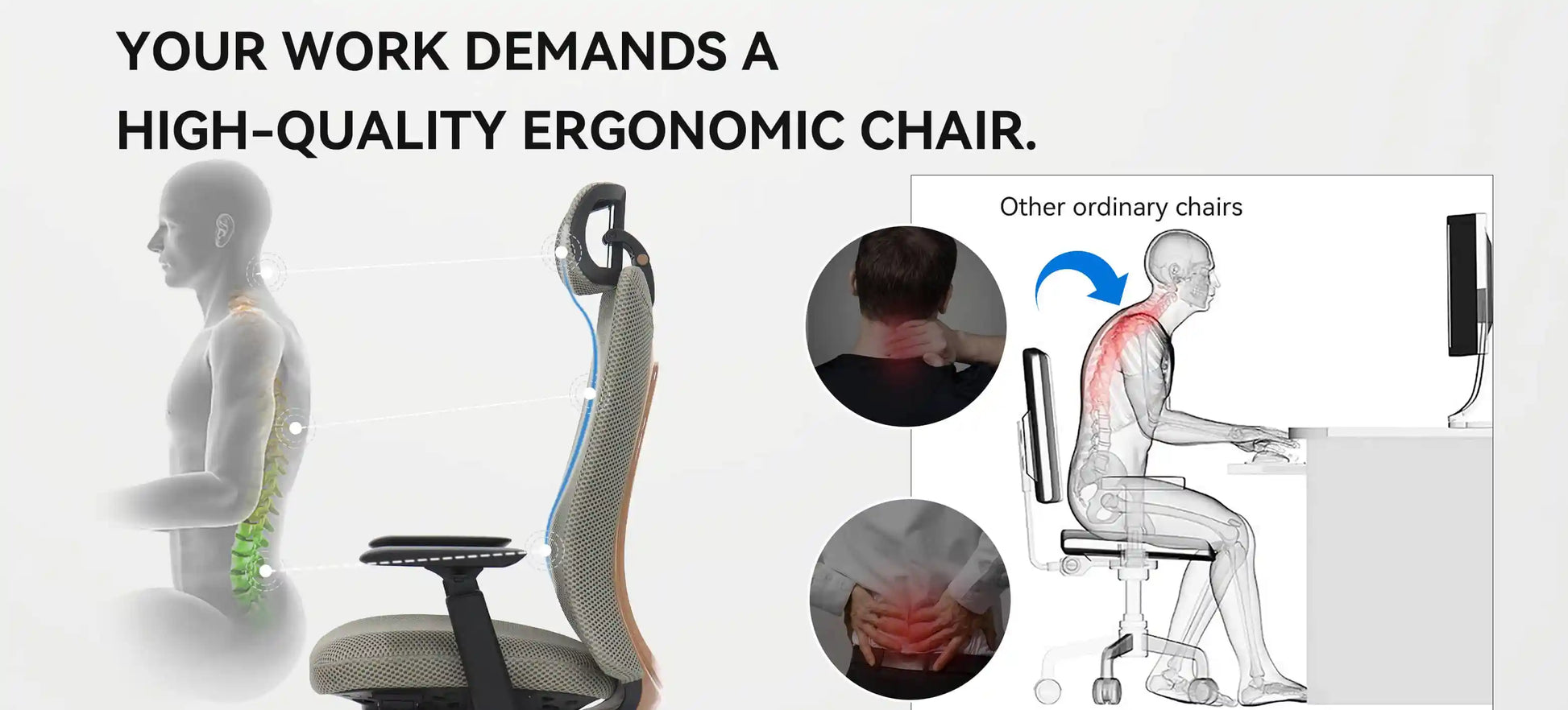 JMT-989642 Ergonomic Mesh Swivel Office Chair for Home and Conference Use