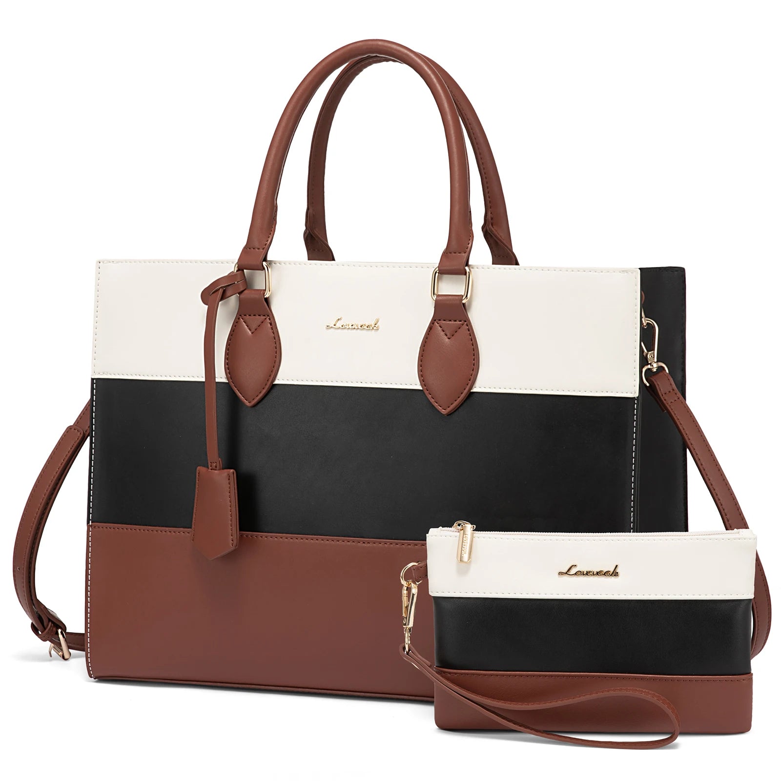 JMT-989706 Customizable 15.6-17 Inch Laptop Shoulder Tote Bag for Women - Professional Office Briefcase Handbag