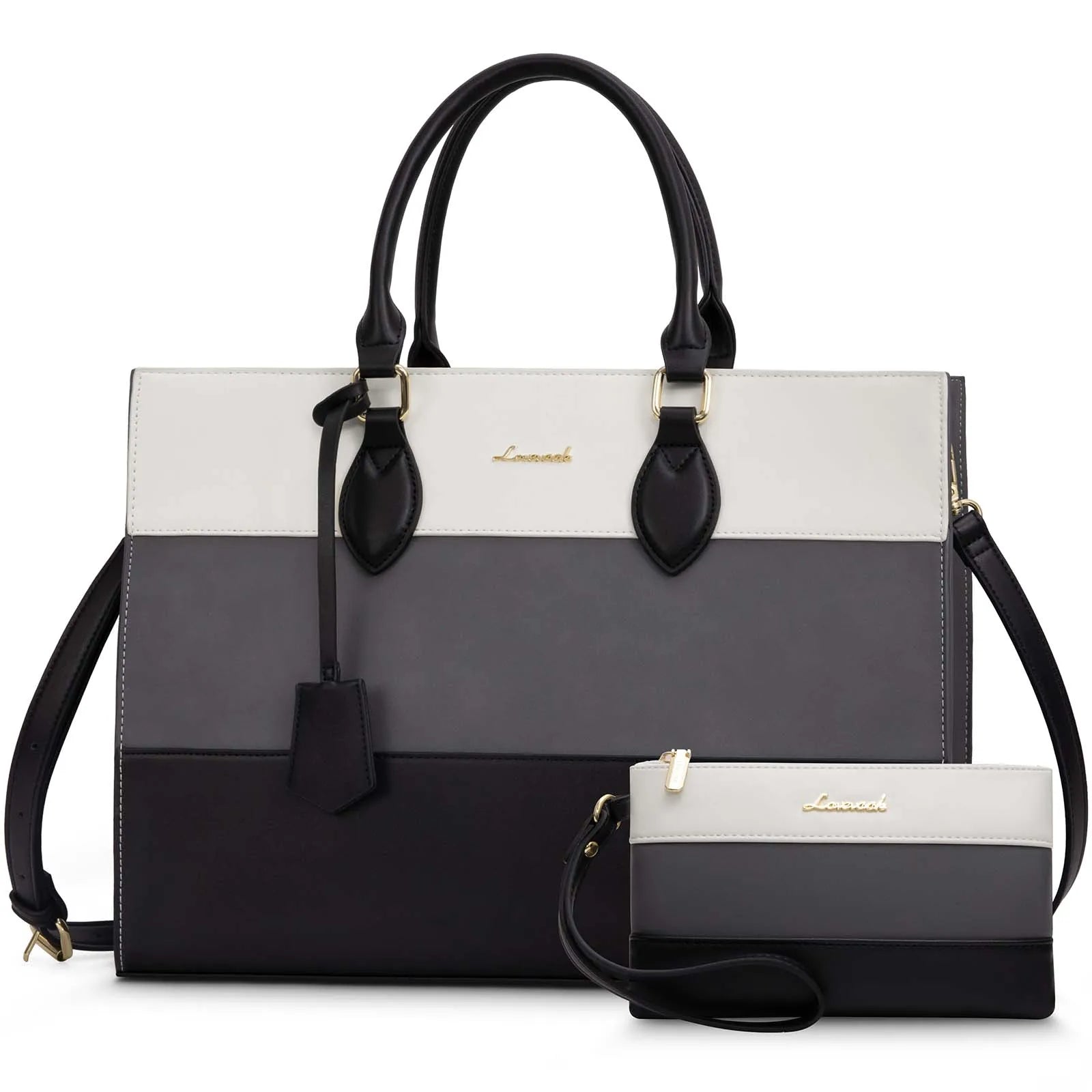 JMT-989706 Customizable 15.6-17 Inch Laptop Shoulder Tote Bag for Women - Professional Office Briefcase Handbag