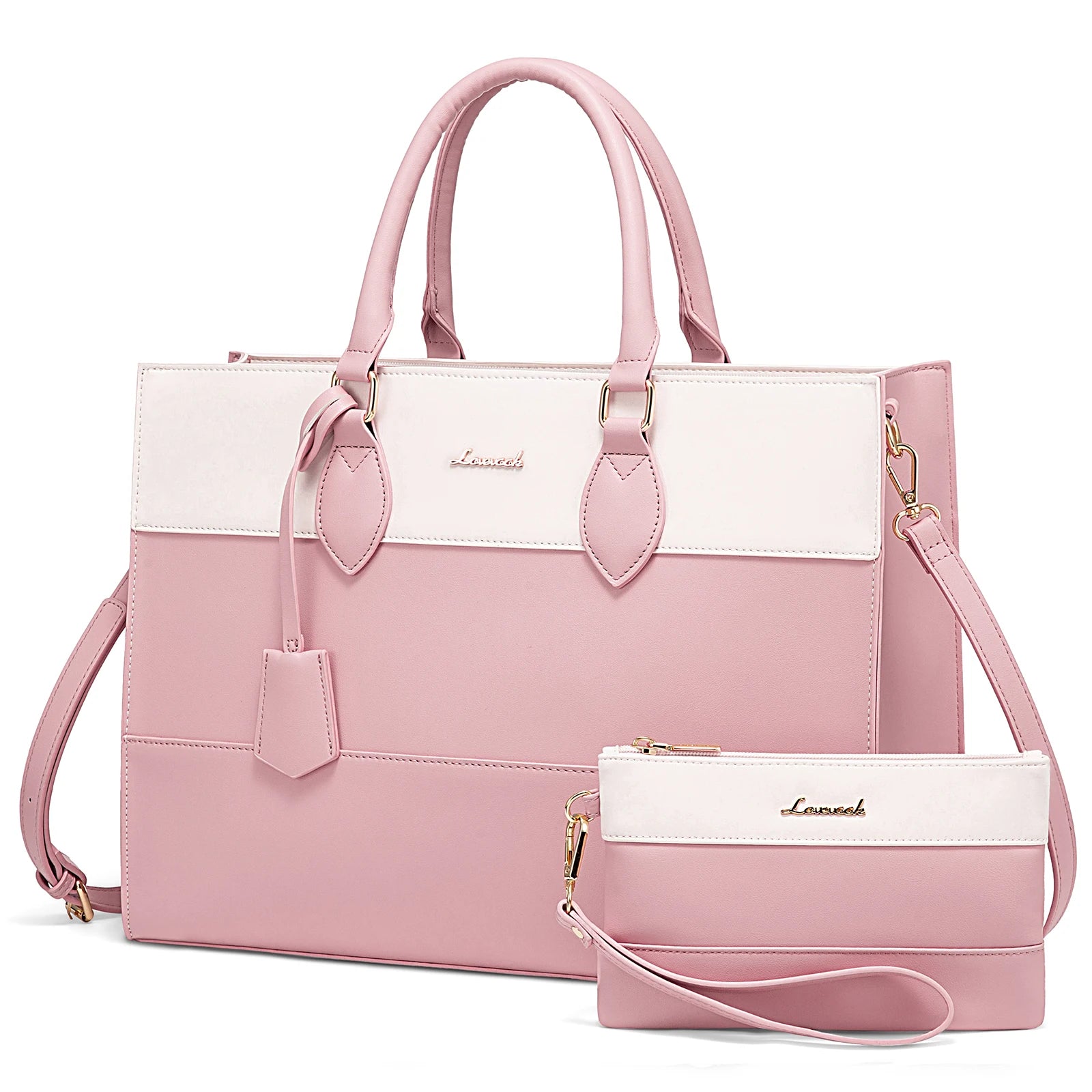 JMT-989706 Customizable 15.6-17 Inch Laptop Shoulder Tote Bag for Women - Professional Office Briefcase Handbag