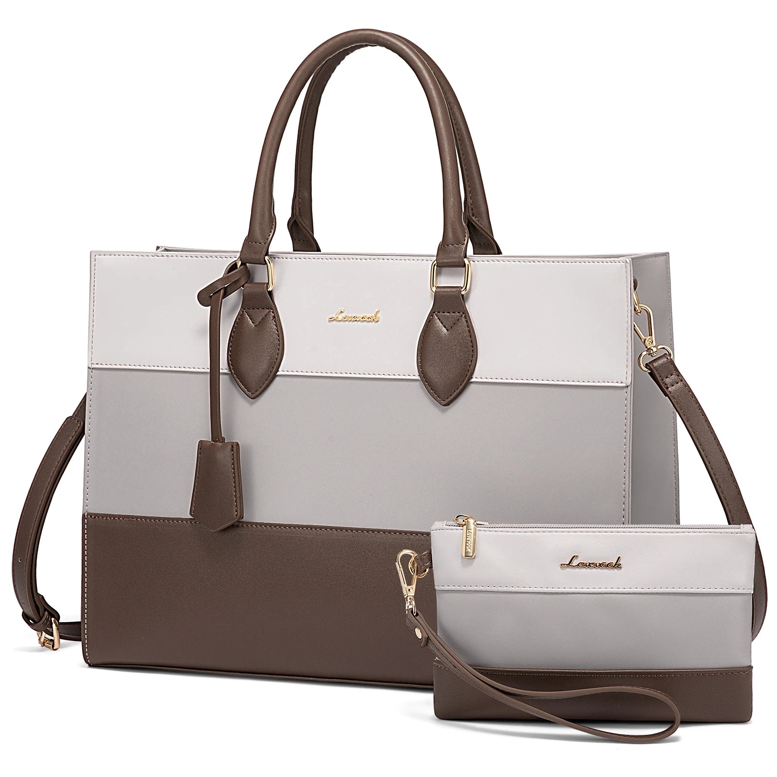JMT-989706 Customizable 15.6-17 Inch Laptop Shoulder Tote Bag for Women - Professional Office Briefcase Handbag