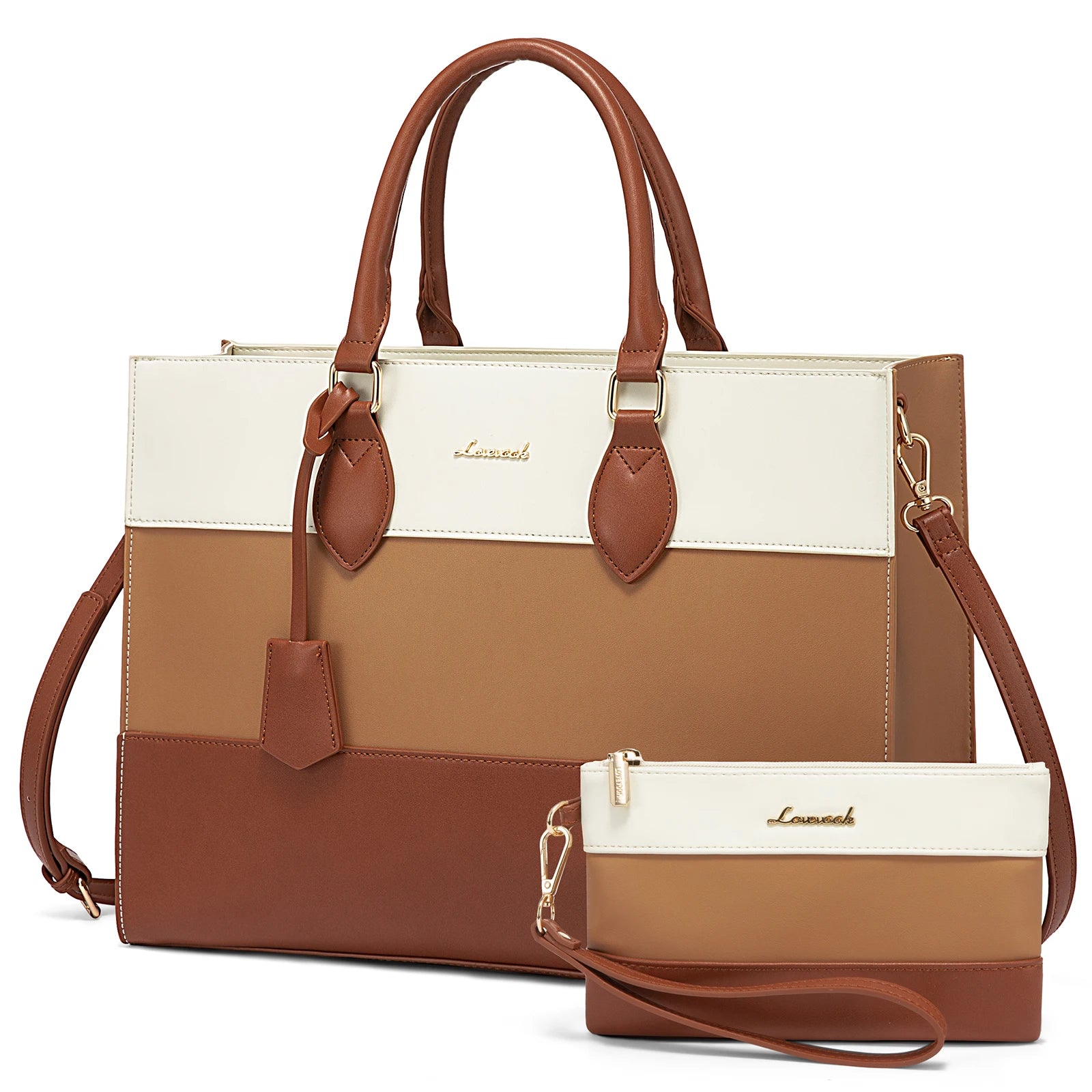 JMT-989706 Customizable 15.6-17 Inch Laptop Shoulder Tote Bag for Women - Professional Office Briefcase Handbag