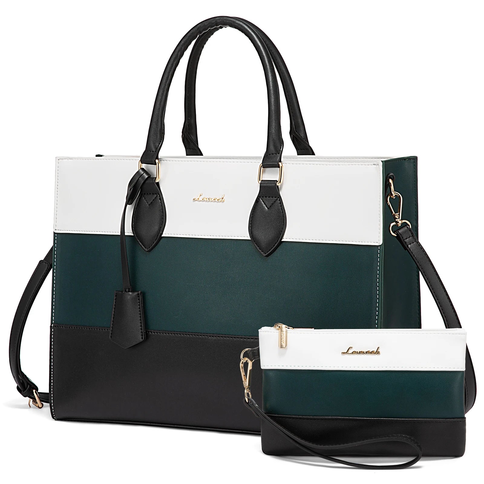 JMT-989706 Customizable 15.6-17 Inch Laptop Shoulder Tote Bag for Women - Professional Office Briefcase Handbag