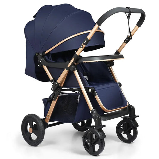 JMT-989898 Lightweight Reversible Handle Baby Stroller with Canopy and Large Storage Basket