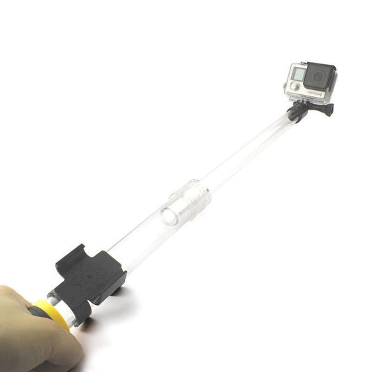 JMT-989898 Telescopic Transparent Selfie Stick for GoPro with Diving Buoyancy Rod