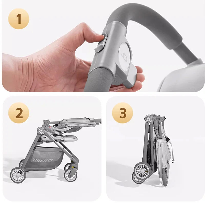 JMT-990026 Lightweight Portable Travel Stroller for Kids - Compact and Easy to Fold Buggy for Airplane Use