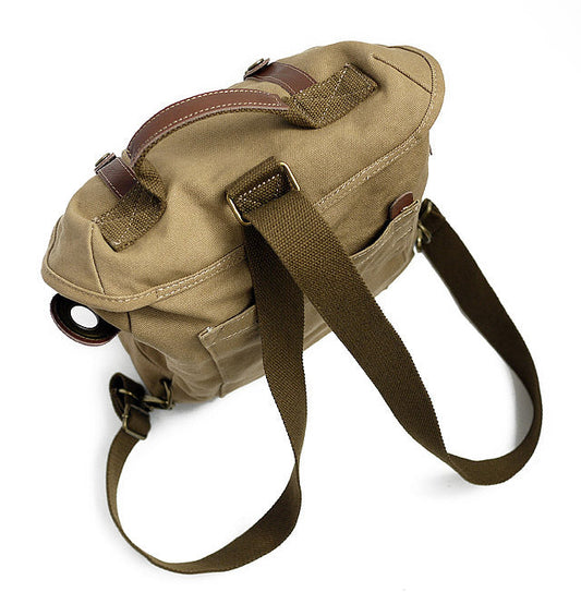 JMT-990218 Casual Brown Canvas SLR Camera Shoulder Bag