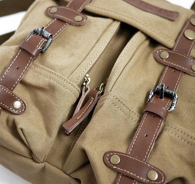 JMT-990218 Casual Brown Canvas SLR Camera Shoulder Bag