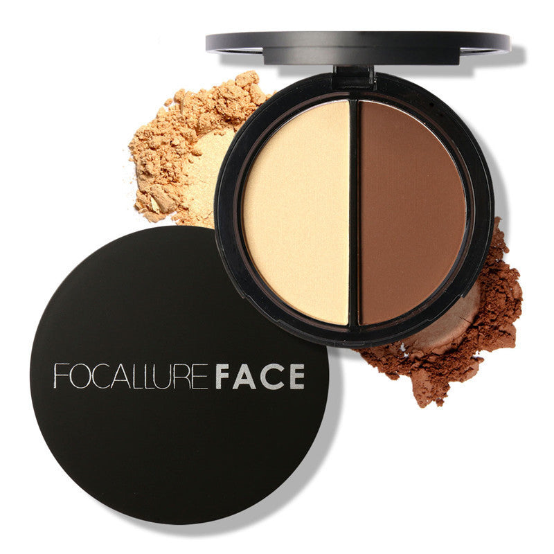 JMT-990474 Radiant Bronzer and Highlighter Palette - Versatile 18x75mm Shades for Flawless Glow