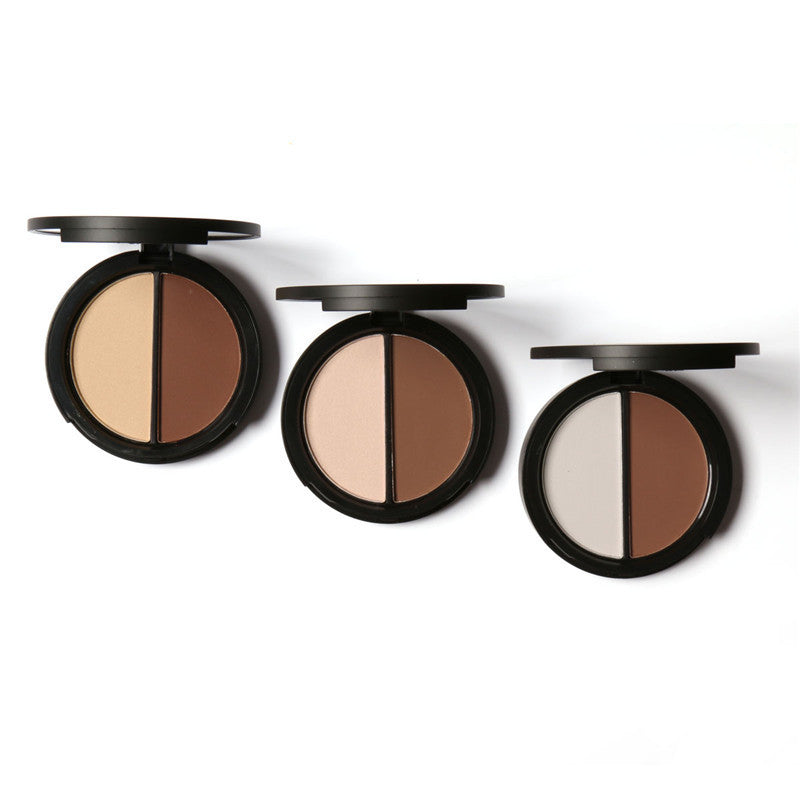 JMT-990474 Radiant Bronzer and Highlighter Palette - Versatile 18x75mm Shades for Flawless Glow