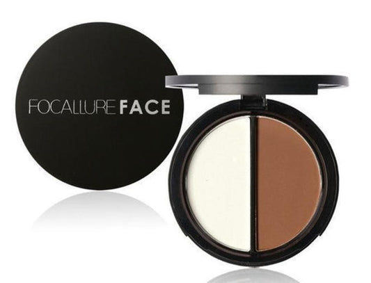 JMT-990474 Radiant Bronzer and Highlighter Palette - Versatile 18x75mm Shades for Flawless Glow