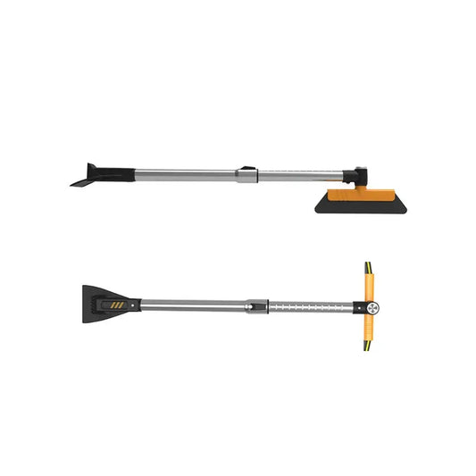JMT-990666 Multi-functional Winter Snow Shovel with 360° Rotating Brush and Detachable Ice Scraper for Vehicle Use