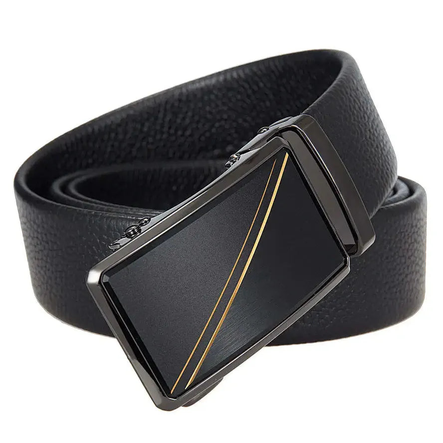 JMT-990794 Men's Top Layer Cowhide Leather Belt with Automatic Buckle - Custom Fit Design