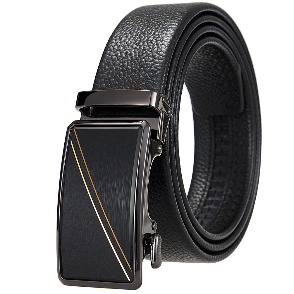 JMT-990794 Men's Top Layer Cowhide Leather Belt with Automatic Buckle - Custom Fit Design