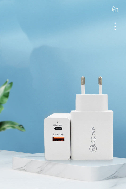 JMT-991882 18W USB-C Fast Charge Adapter for Smartphones and Devices - Wall Charger US Plug