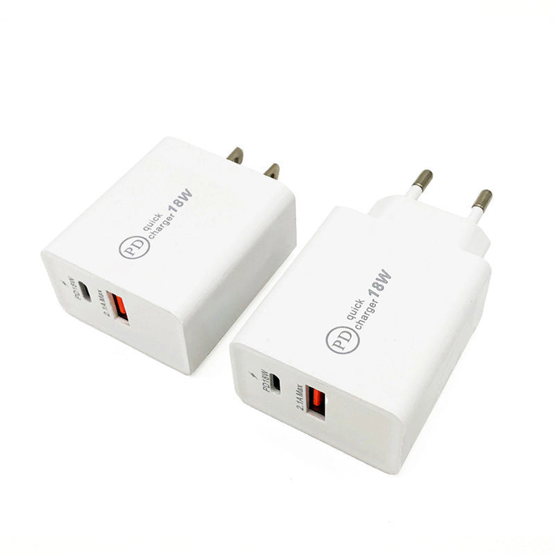 JMT-991882 18W USB-C Fast Charge Adapter for Smartphones and Devices - Wall Charger US Plug