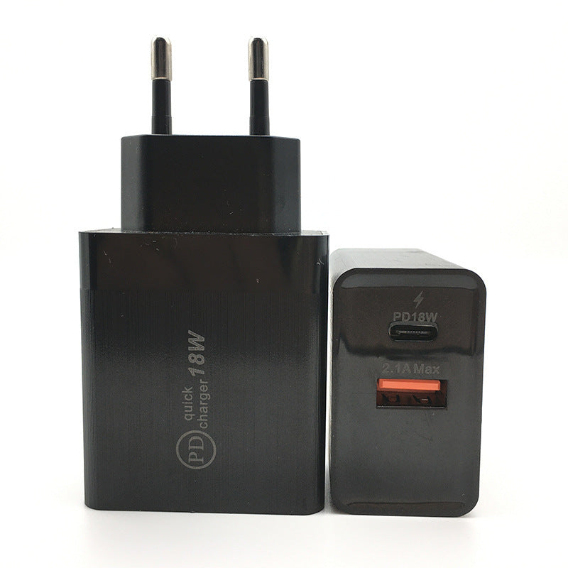 JMT-991882 18W USB-C Fast Charge Adapter for Smartphones and Devices - Wall Charger US Plug