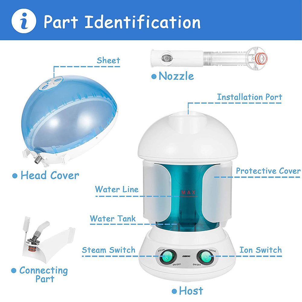 JMT-992330 2-in-1 Hair and Facial Steamer with Hot Mist Hydration System for Personal Care