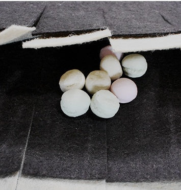 JMT-992330 Felt Cloth Pet Food Storage Container with Non-Slip Base and Dog Training Mat Features