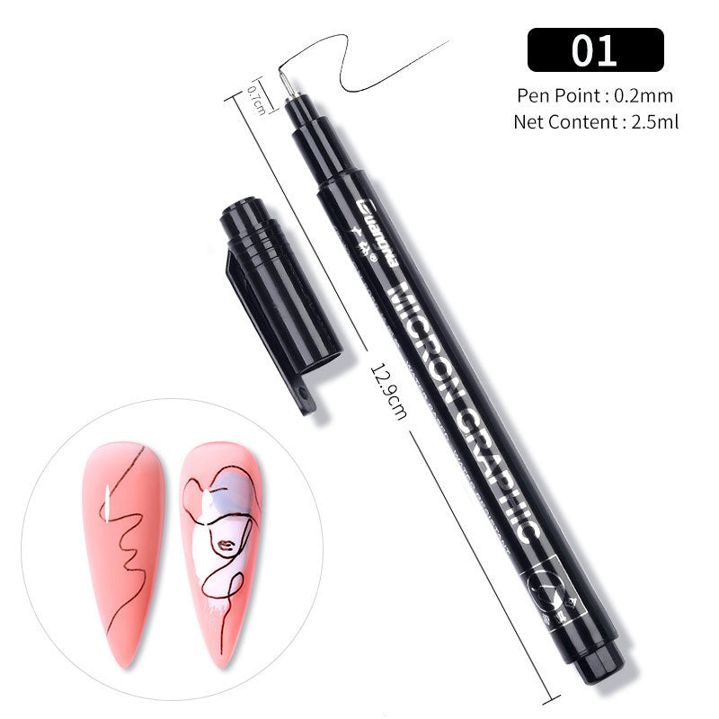 JMT-992458 3D Fluorescent Nail Art Marker Pen for Creative Nail Designs
