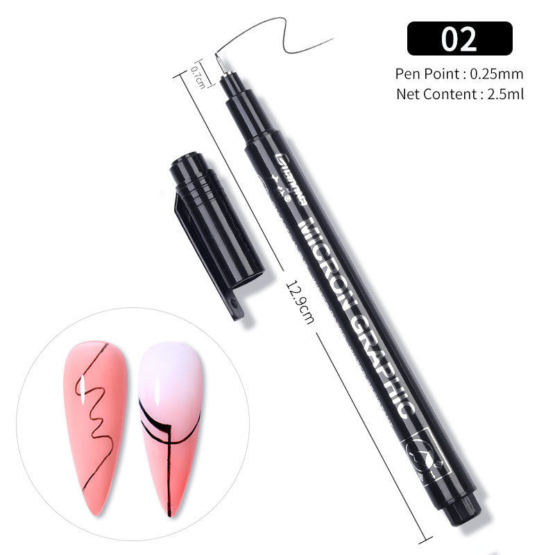 JMT-992458 3D Fluorescent Nail Art Marker Pen for Creative Nail Designs