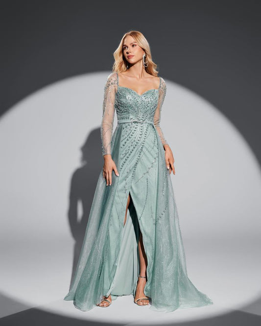 JMT-992586 Green Elegant Women's Evening Gown - Model SH0016