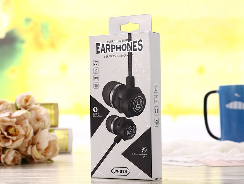 JMT-992842 Wired In-Ear Headphones with Microphone for PC, 3.5mm Plug, 20-2000 Hz Frequency Response