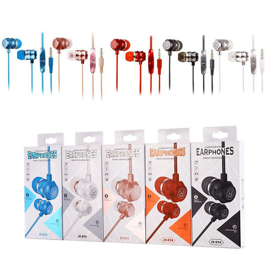 JMT-992842 Wired In-Ear Headphones with Microphone for PC, 3.5mm Plug, 20-2000 Hz Frequency Response