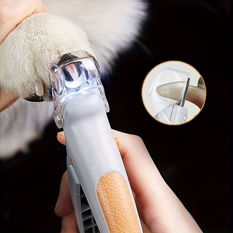JMT-993162 LED Light Pet Nail Trimmer with Magnifying Glass and Precision Steel Blades for Safe Dog and Cat Nail Care