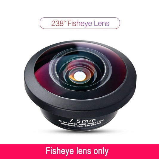 JMT-993354 Wide-Angle 238° Fisheye Lens for Mobile Phones - 0.2X Magnification, M14 Mount