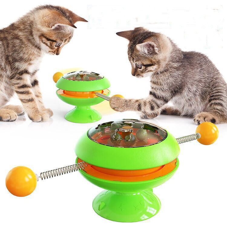 JMT-993482 Rotatable Interactive Cat Toy with Catnip for Engaging Playtime and Training