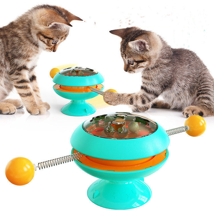 JMT-993482 Rotatable Interactive Cat Toy with Catnip for Engaging Playtime and Training