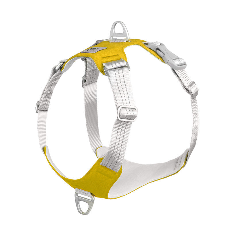 JMT-993674 Breathable Reflective Pet Chest Harness with Adjustable Traction Rope
