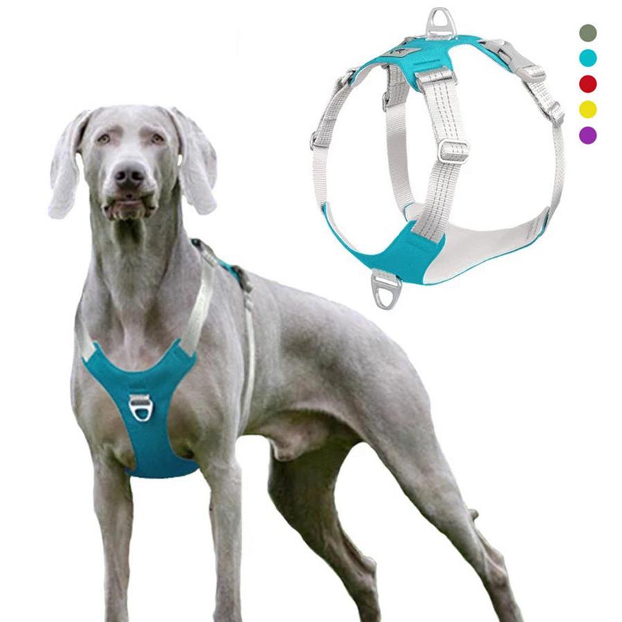 JMT-993674 Breathable Reflective Pet Chest Harness with Adjustable Traction Rope