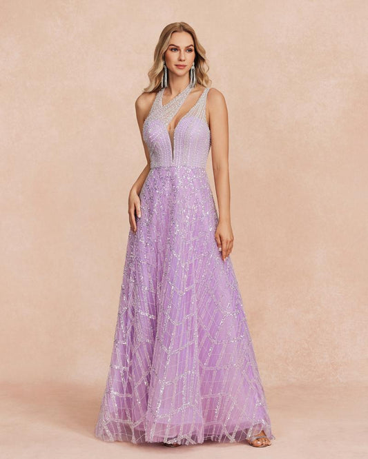JMT-993738 Elegant Purple Ladies' Dress SH0007 for Special Occasions