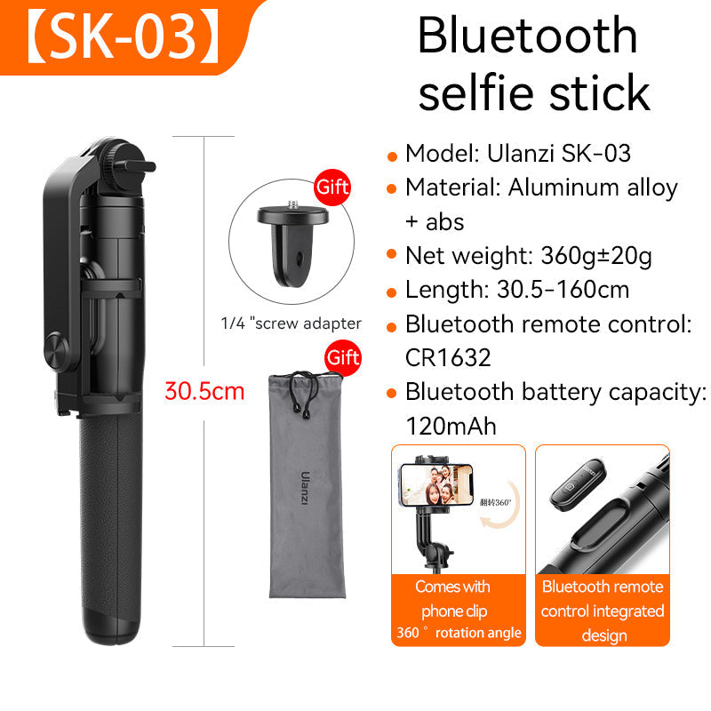 JMT-993866 10M Wireless Selfie Stick Tripod with Bluetooth Remote Control for Smartphones