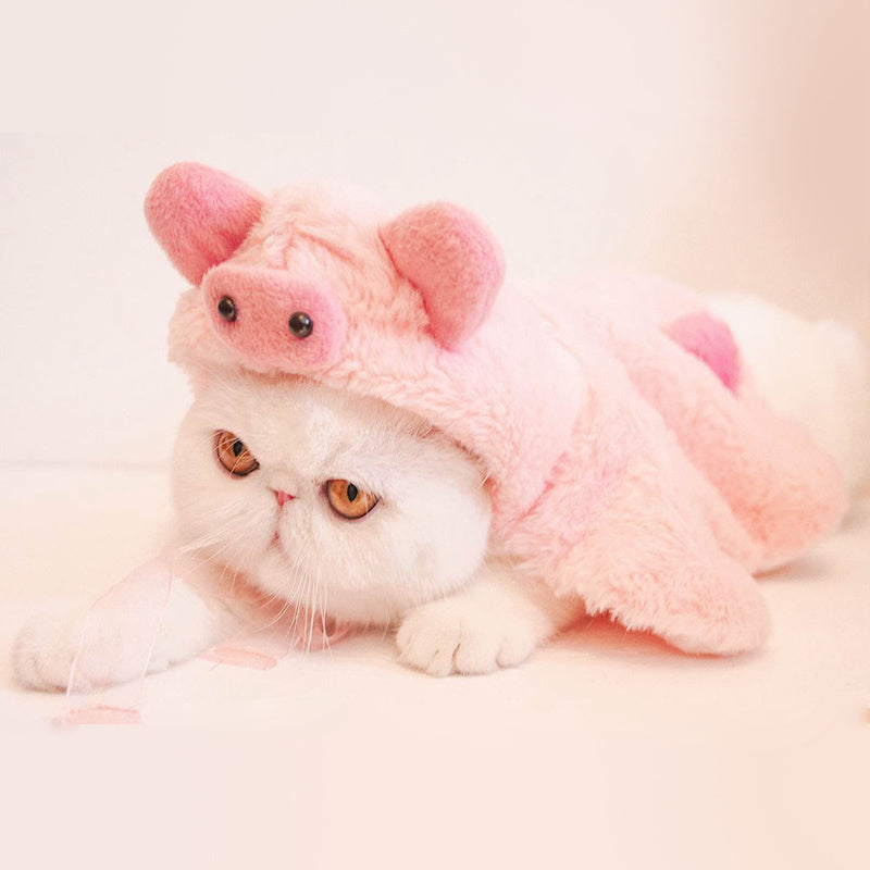 JMT-994122 Cozy Pink Cat Cloak for Autumn and Winter - Casual Style for Kittens and Adult Cats