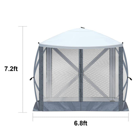 JMT-994378 Light Gray and Dark Gray 6.8x7.2ft Automatic Folding Quadrilateral Tent