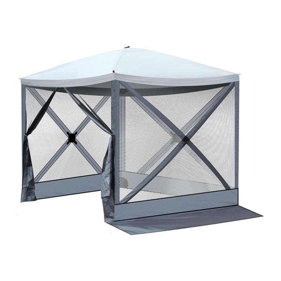 JMT-994378 Light Gray and Dark Gray 6.8x7.2ft Automatic Folding Quadrilateral Tent