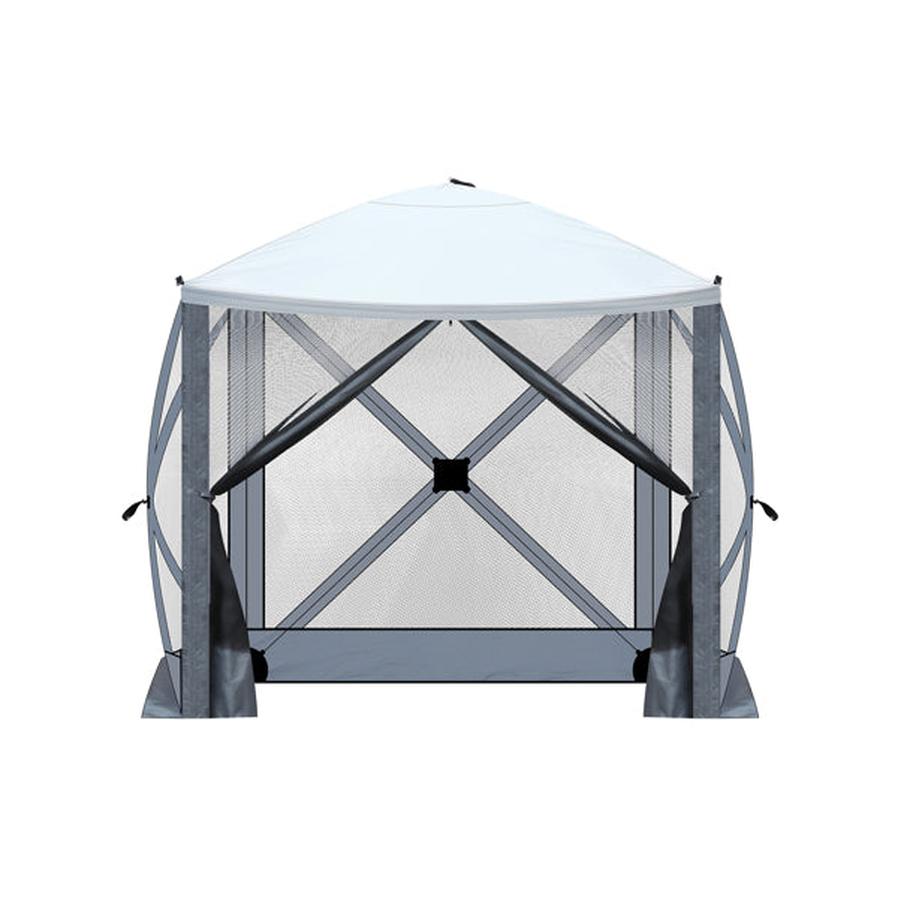 JMT-994378 Light Gray and Dark Gray 6.8x7.2ft Automatic Folding Quadrilateral Tent