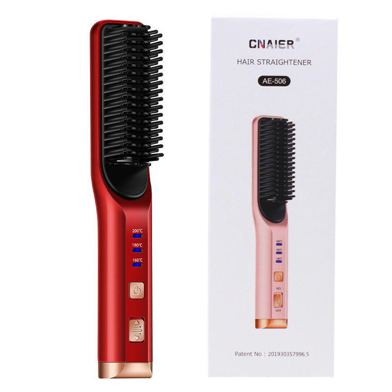 JMT-994634 Rechargeable Multi-Functional Hair Comb with 3 Temperature Settings and Mobile Charging Feature