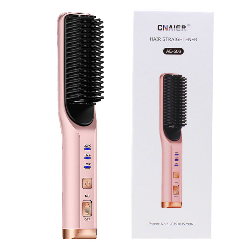 JMT-994634 Rechargeable Multi-Functional Hair Comb with 3 Temperature Settings and Mobile Charging Feature