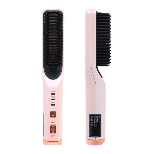 JMT-994634 Rechargeable Multi-Functional Hair Comb with 3 Temperature Settings and Mobile Charging Feature
