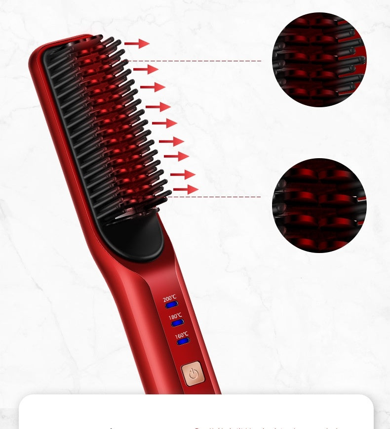 JMT-994634 Rechargeable Multi-Functional Hair Comb with 3 Temperature Settings and Mobile Charging Feature