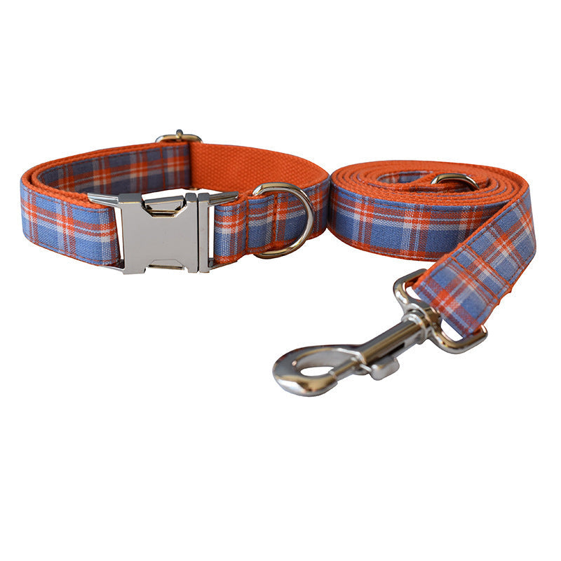JMT-995146 Orange Mesh Dog Collar with Alloy Buckle and Bow Accent