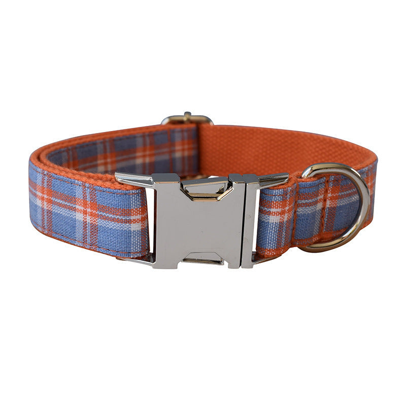 JMT-995146 Orange Mesh Dog Collar with Alloy Buckle and Bow Accent
