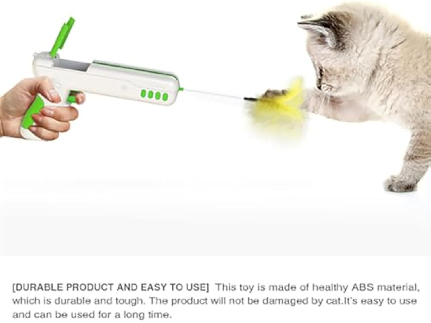 JMT-995466 Interactive Feather Cat Teaser Stick for Engaging Playtime and Exercise