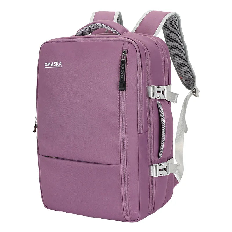 JMT-995658 Custom Logo Waterproof Nylon Laptop Backpack for 17-Inch Devices with USB Port - Unisex Fashion Design