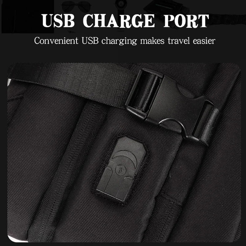 JMT-995658 Custom Logo Waterproof Nylon Laptop Backpack for 17-Inch Devices with USB Port - Unisex Fashion Design